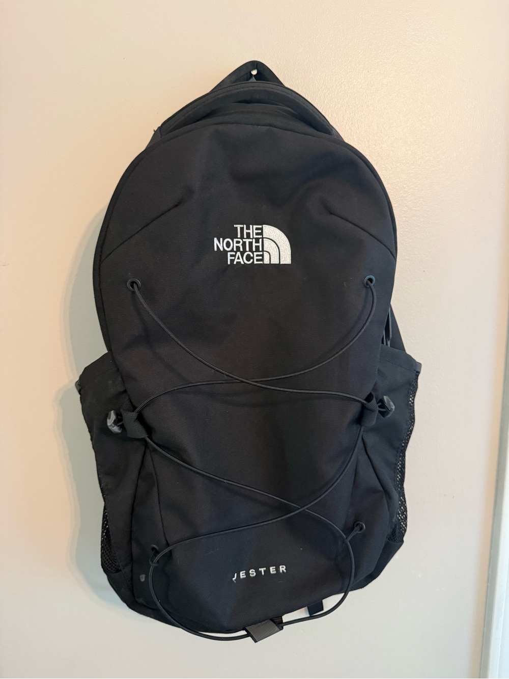 The North Face Jester Pack in Black with White Logo